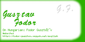 gusztav fodor business card